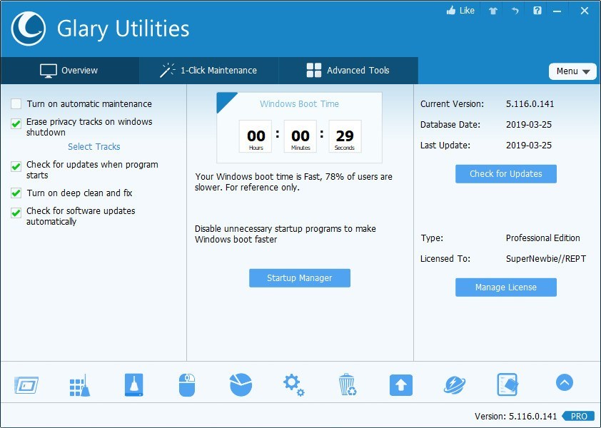 glary utilities pro key