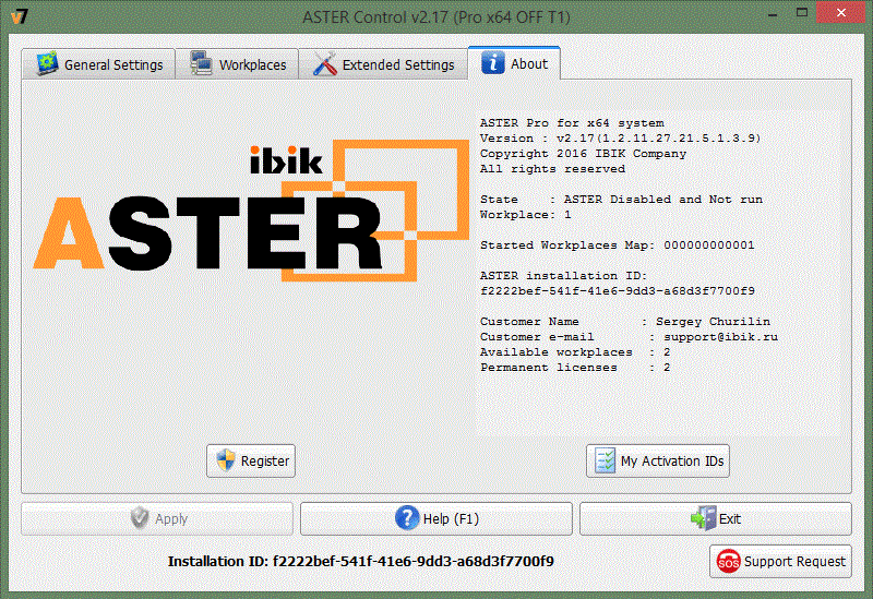 An image of ASTER V7 Activation Key